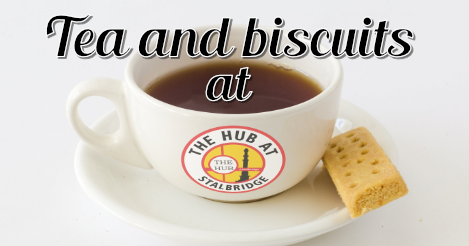 tea and biscuits at stalbridge hub